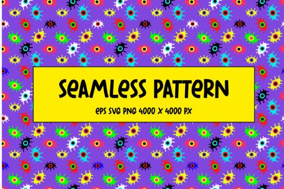 Download Seamless Pattern of Multicolored Eyes - Premium Resources