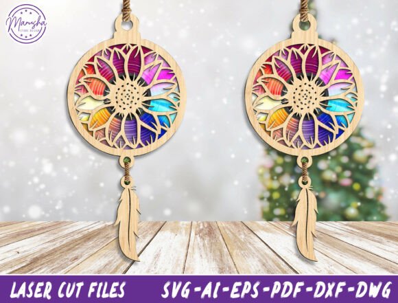 Download Sunflower Dreamcatcher 3D Layered Svg - Premium Bundle